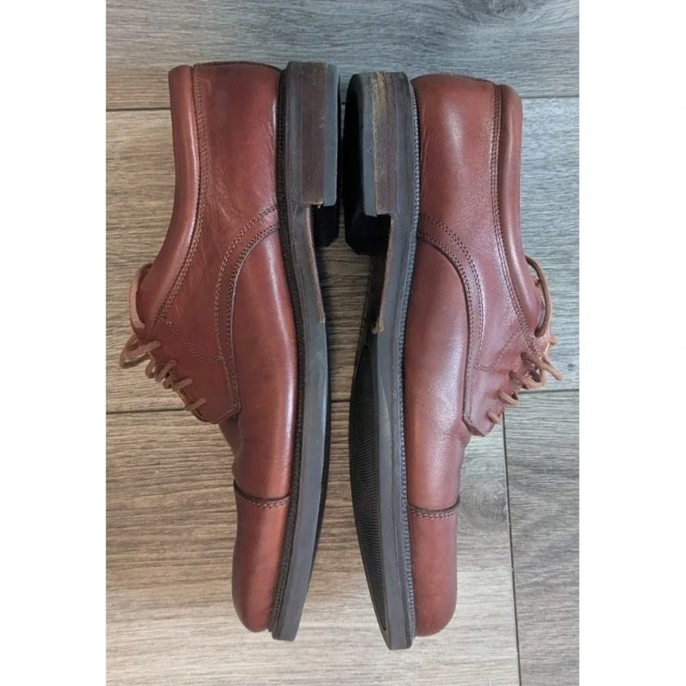 Johnston & Murphy 10.5 M‎ Shoes Brown Oxford Leather Lace Up Classic Timeless